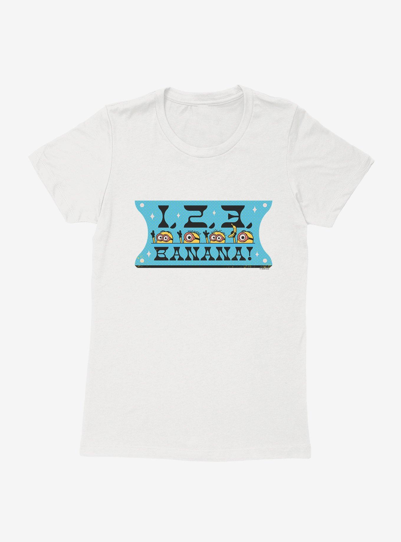 Minions Mod Banana Womens T-Shirt, WHITE, hi-res