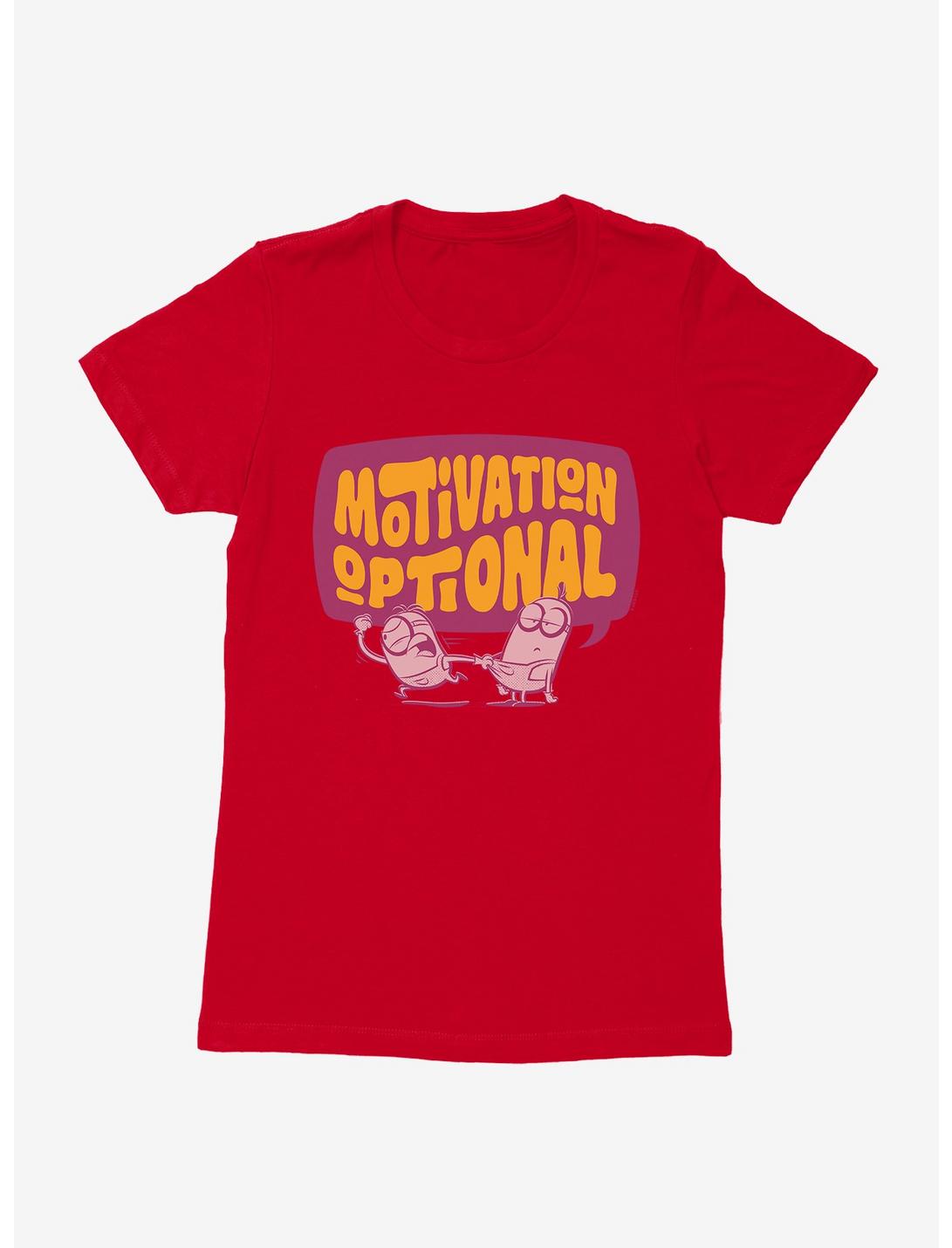 Minions Motivation Optional Womens T-Shirt, RED, hi-res