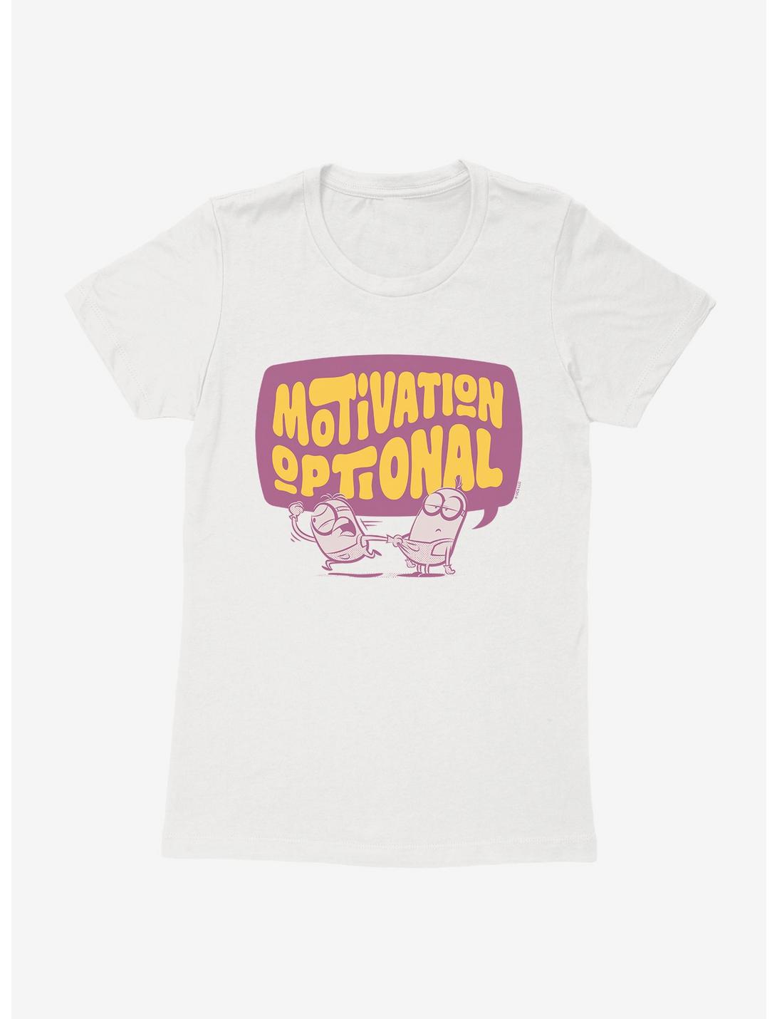 Minions Motivation Optional Womens T-Shirt, WHITE, hi-res