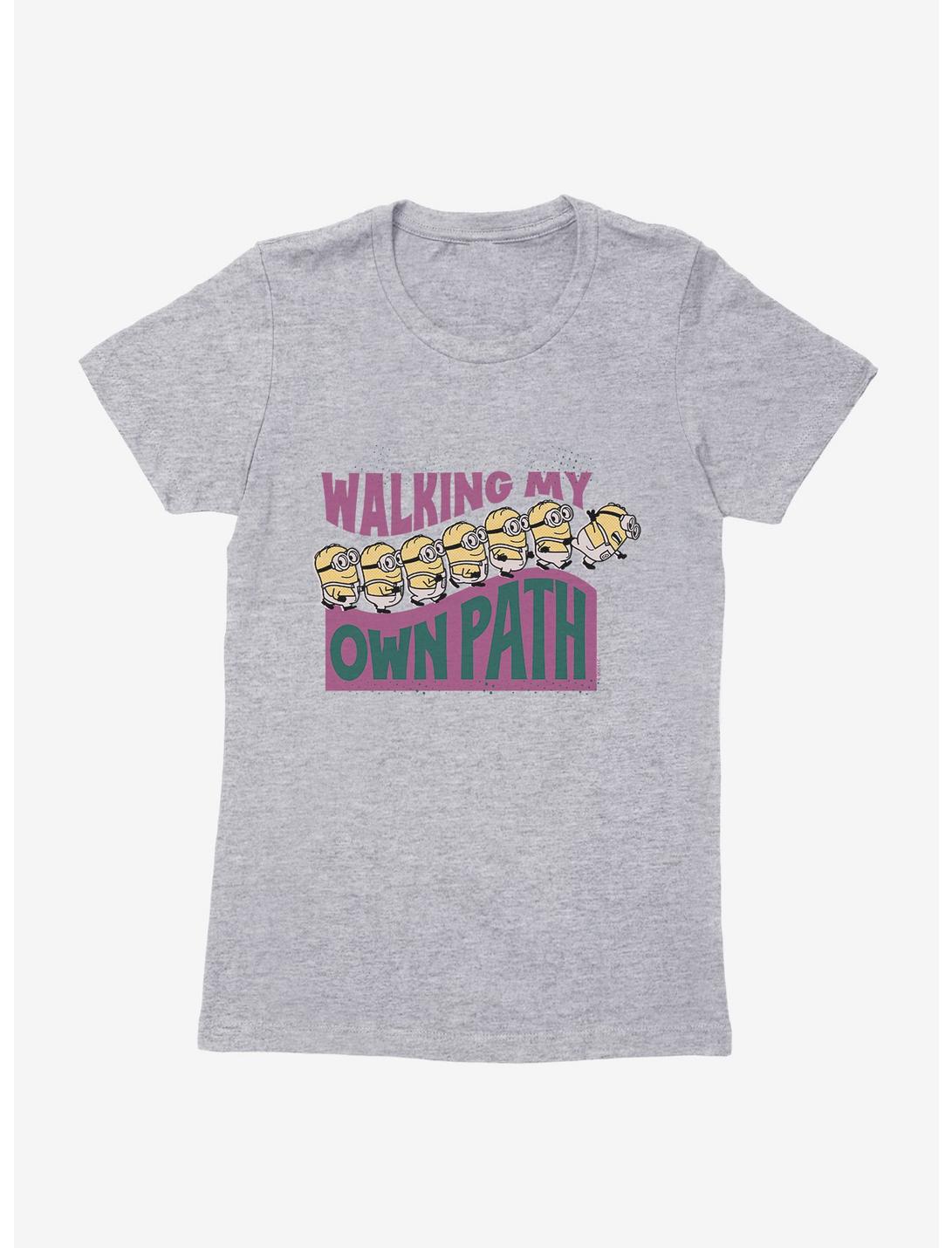 Minions On My Own Path Womens T-Shirt, HEATHER, hi-res