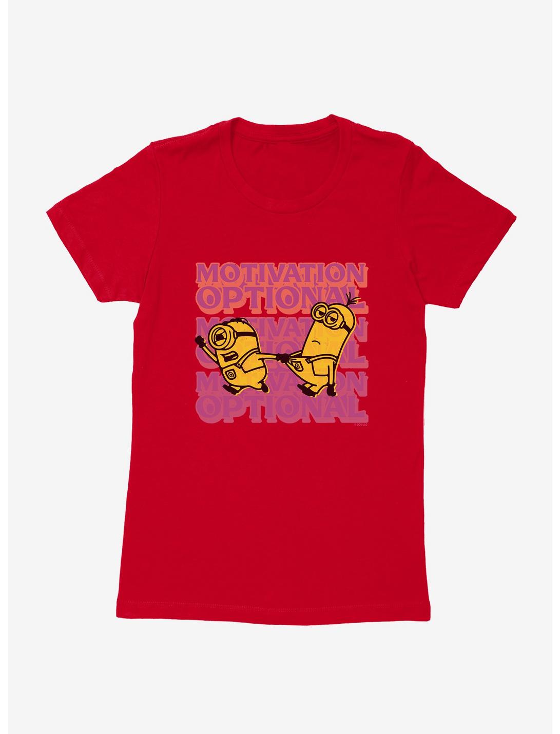 Minions Stuart Motivates Kevin Womens T-Shirt, RED, hi-res
