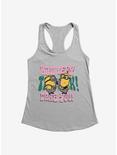 Minions Groovy How Dare You Womens Tank Top, HEATHER, hi-res