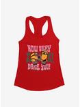 Minions Groovy How Dare You Womens Tank Top, RED, hi-res