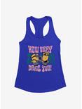 Minions Groovy How Dare You Womens Tank Top, ROYAL, hi-res