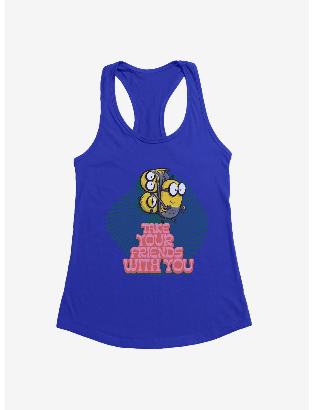 Minions Groovy Take Your Friends Womens Tank Top, ROYAL, hi-res