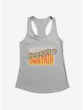 Minions On My Own Path Panel Womens Tank Top, HEATHER, hi-res