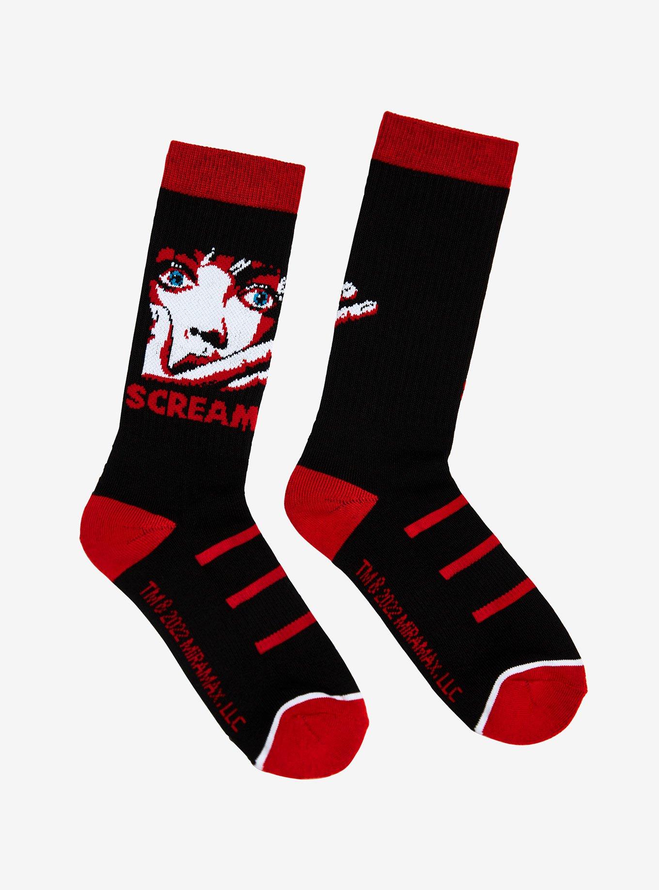 Scream Poster Face Crew Socks, , hi-res