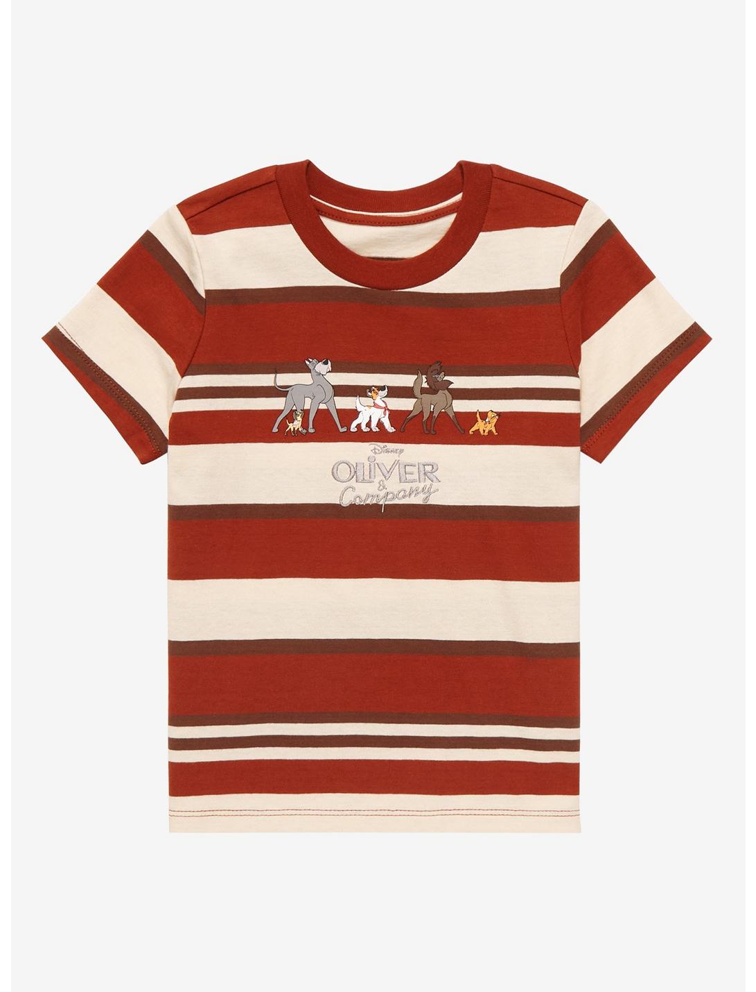 Disney Oliver & Company Striped Toddler T-Shirt - BoxLunch Exclusive, MULTI STRIPE, hi-res