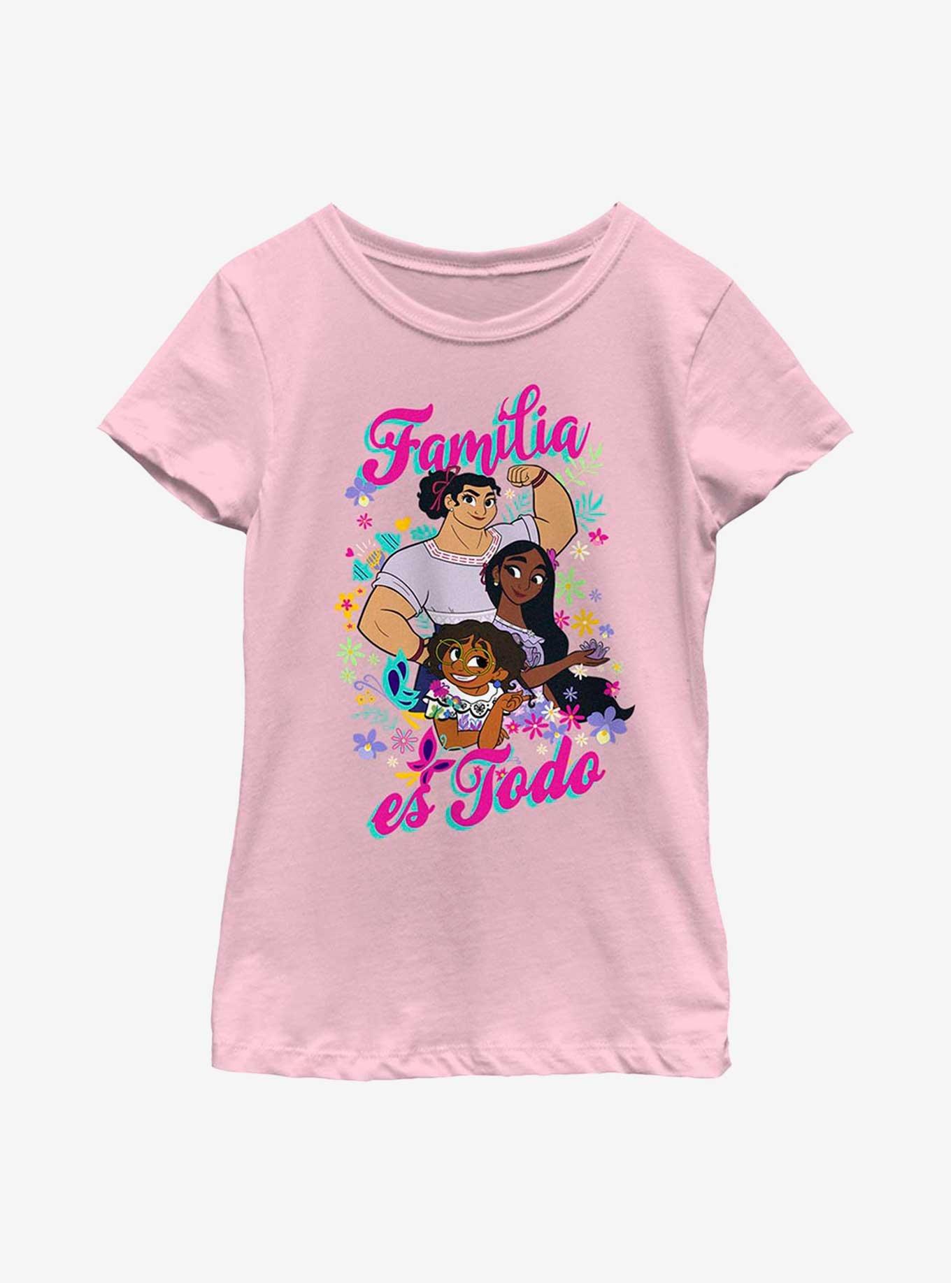 Disney Encanto Familia Es Todo Youth Girls T-Shirt, PINK, hi-res