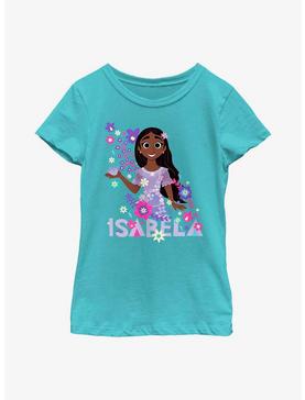 Disney Encanto Isabela Floral Youth Girls T-Shirt, TAHI BLUE, hi-res