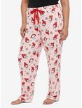 My Melody Allover Print Pajama Pants Plus Size, RED, hi-res