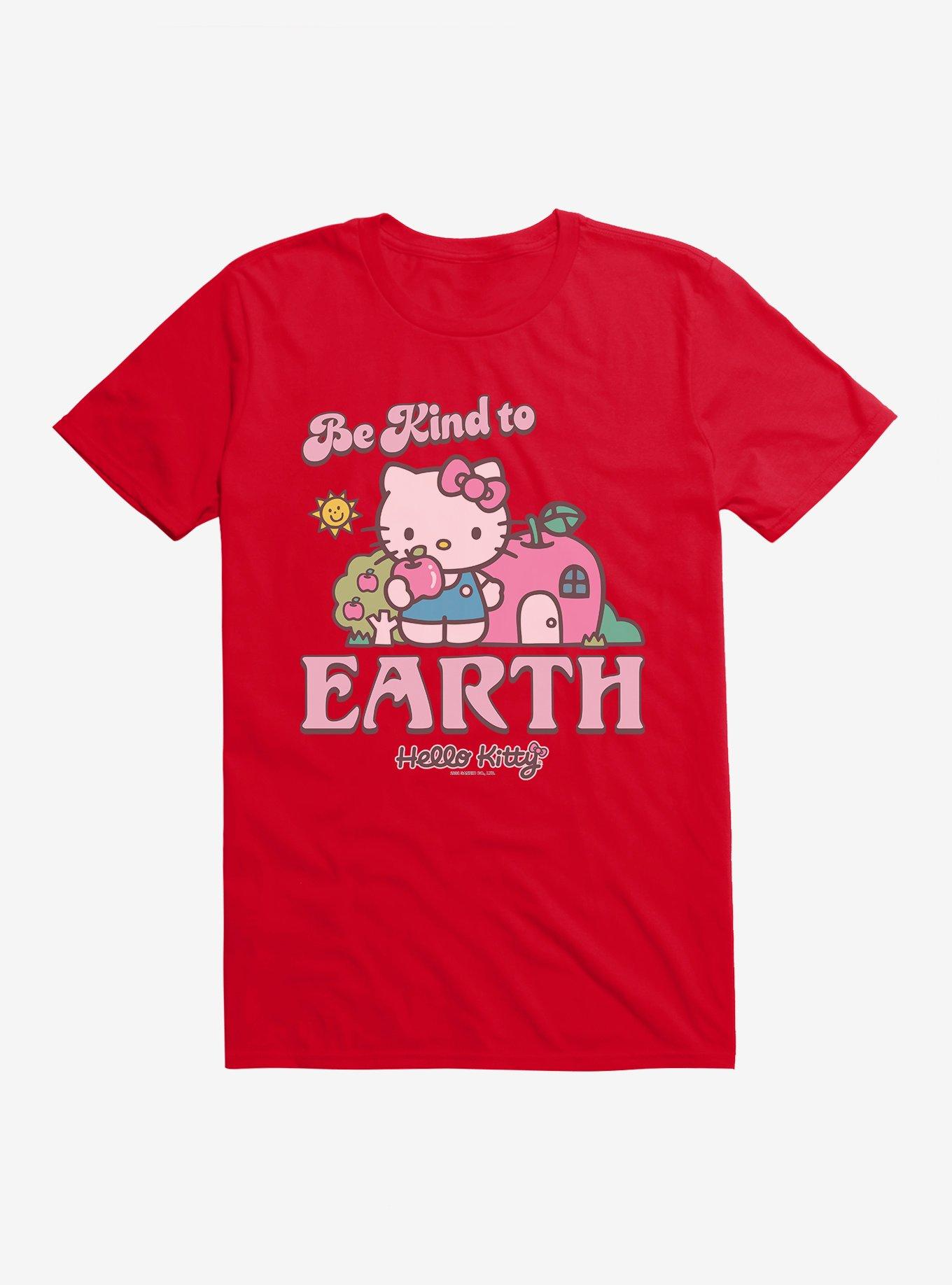 Hello Kitty Be Kind To The Earth T-Shirt, RED, hi-res