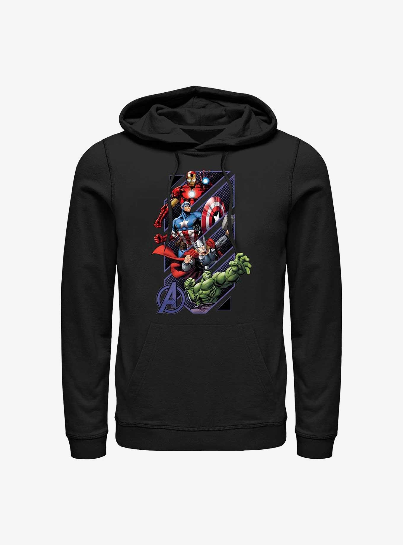 Marvel Avengers Assemble Geometrics Hoodie, BLACK, hi-res