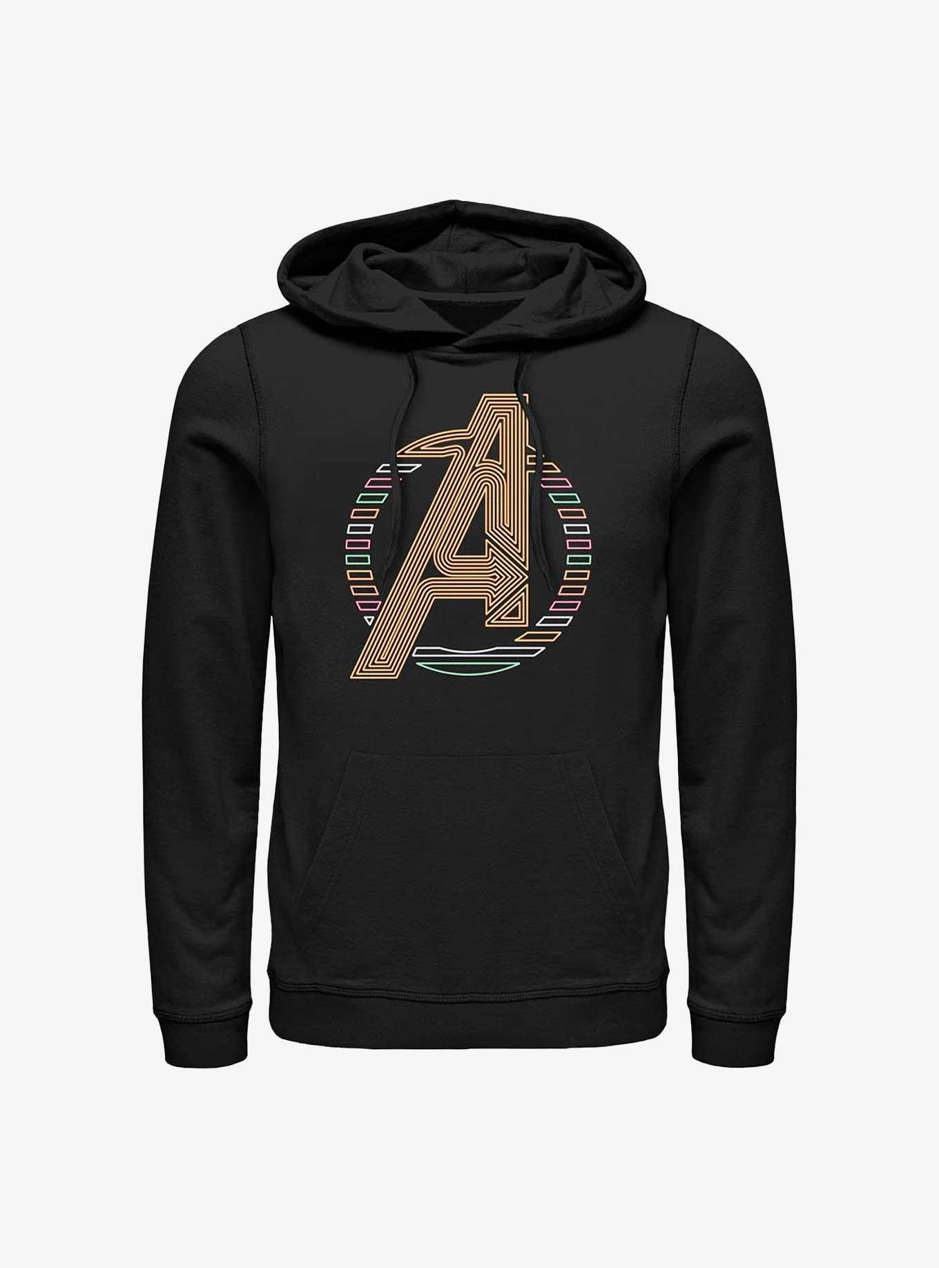 Marvel Avengers Neon Avengers Icon Hoodie, , hi-res