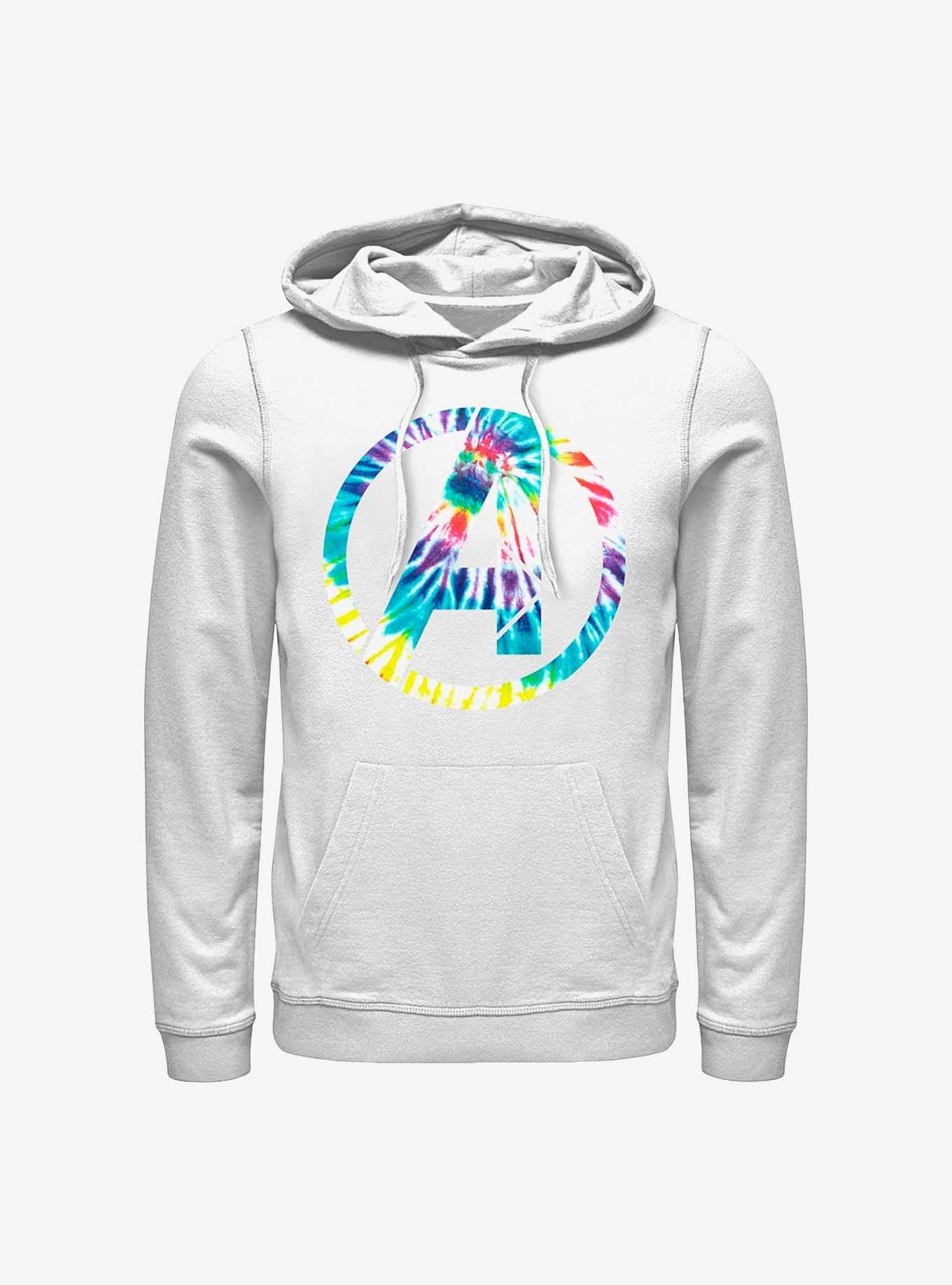 Marvel Avengers Tie-Dye Logo Hoodie, WHITE, hi-res