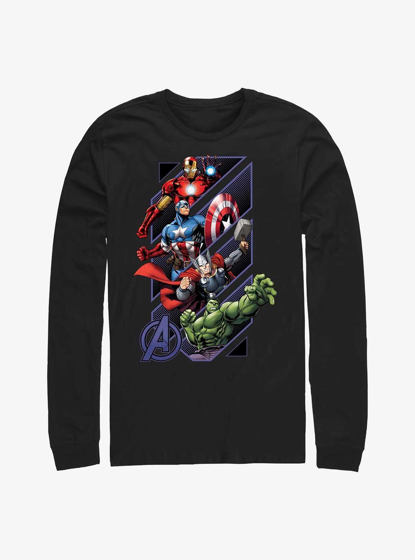 Marvel Avengers Assemble Geometrics Long-Sleeve T-Shirt, , hi-res