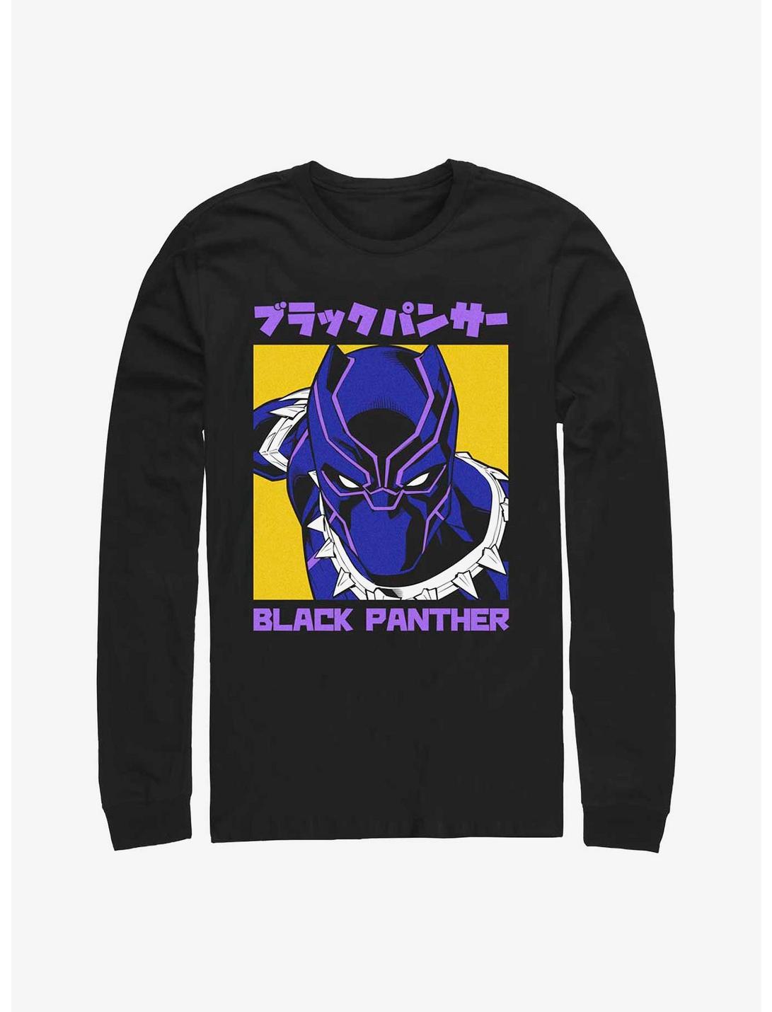 Marvel Black Panther Kanji Long-Sleeve T-Shirt, BLACK, hi-res