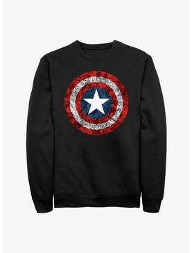 Marvel Captain America Comic Book Shield Overlay Sweatshirt, , hi-res