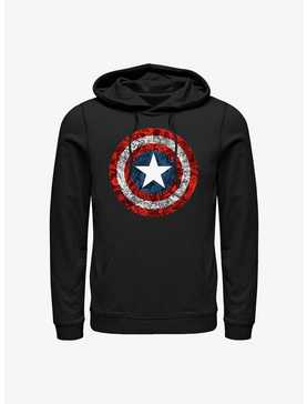 Marvel Captain America Comic Book Shield Overlay Hoodie, , hi-res