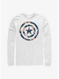 Marvel Captain America Floral Shield Long-Sleeve T-Shirt, WHITE, hi-res
