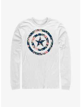 Marvel Captain America Floral Shield Long-Sleeve T-Shirt, , hi-res