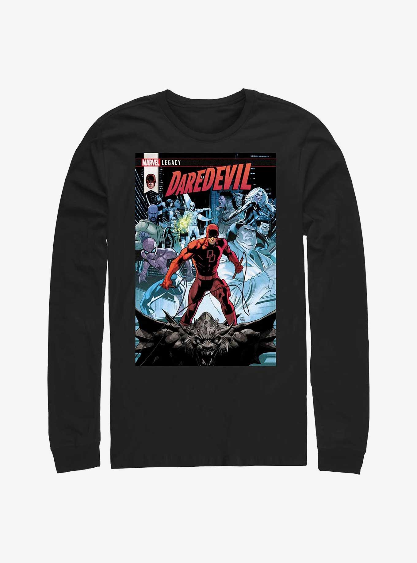 Marvel Daredevil Comic Book Cover Long-Sleeve T-Shirt, BLACK, hi-res
