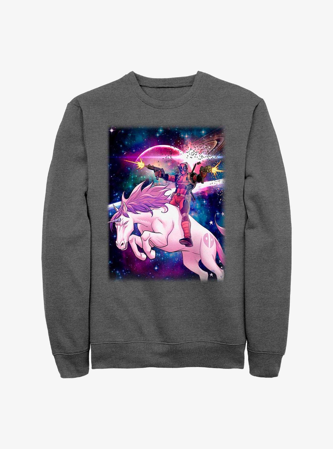 Marvel Deadpool Unicorn Galaxy Sweatshirt, , hi-res