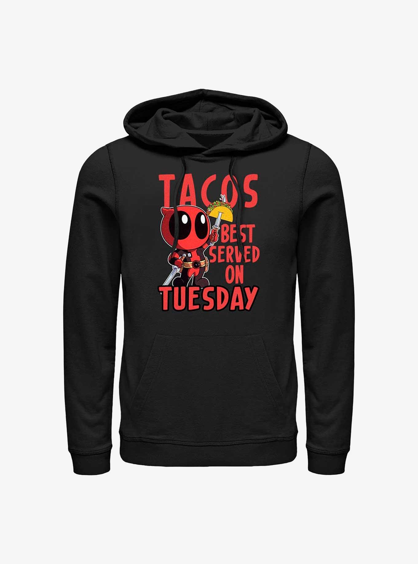 Marvel Deadpool Taco Tuesday Hoodie, BLACK, hi-res