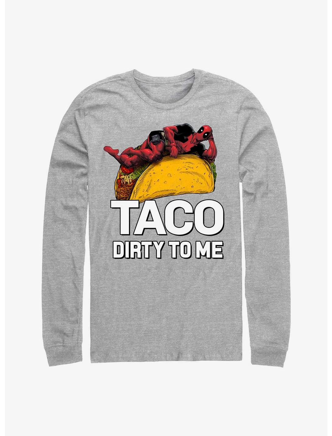 Marvel Deadpool Taco Dirty To Me Long-Sleeve T-Shirt, ATH HTR, hi-res