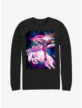 Marvel Deadpool Unicorn Galaxy Space Long-Sleeve T-Shirt, , hi-res