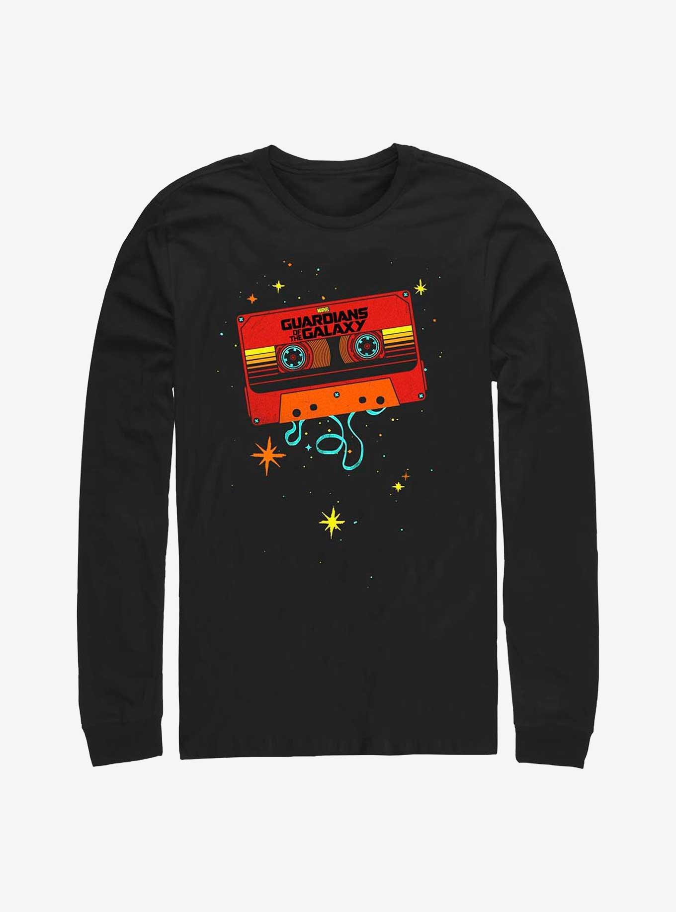 Marvel Guardians of the Galaxy Cassette Tape Long-Sleeve T-Shirt, BLACK, hi-res