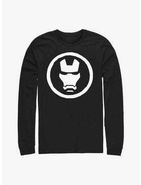 Plus Size Marvel Iron Man Mask Logo Long-Sleeve T-Shirt, , hi-res