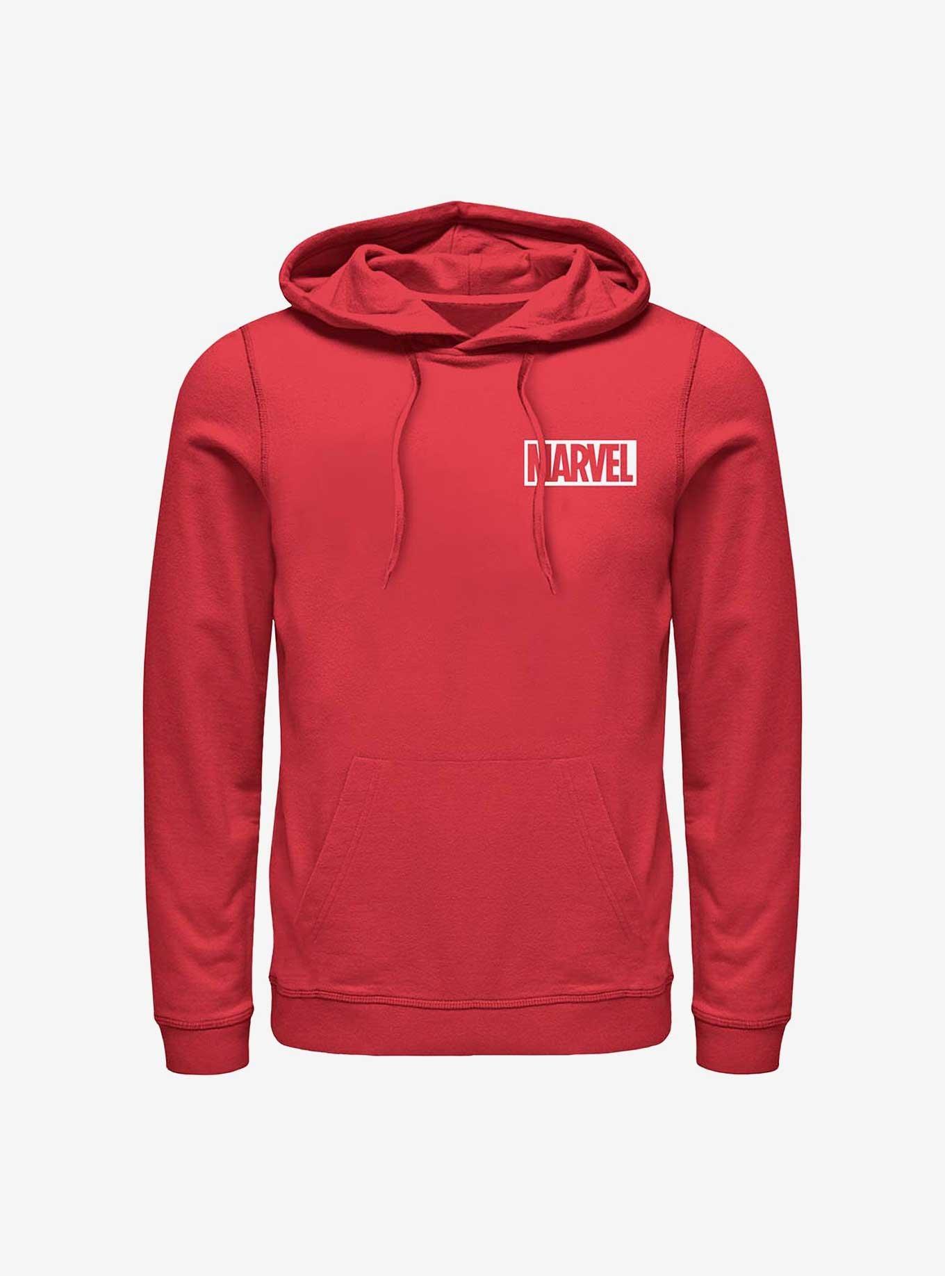 Marvel Pocket Logo Hoodie, RED, hi-res