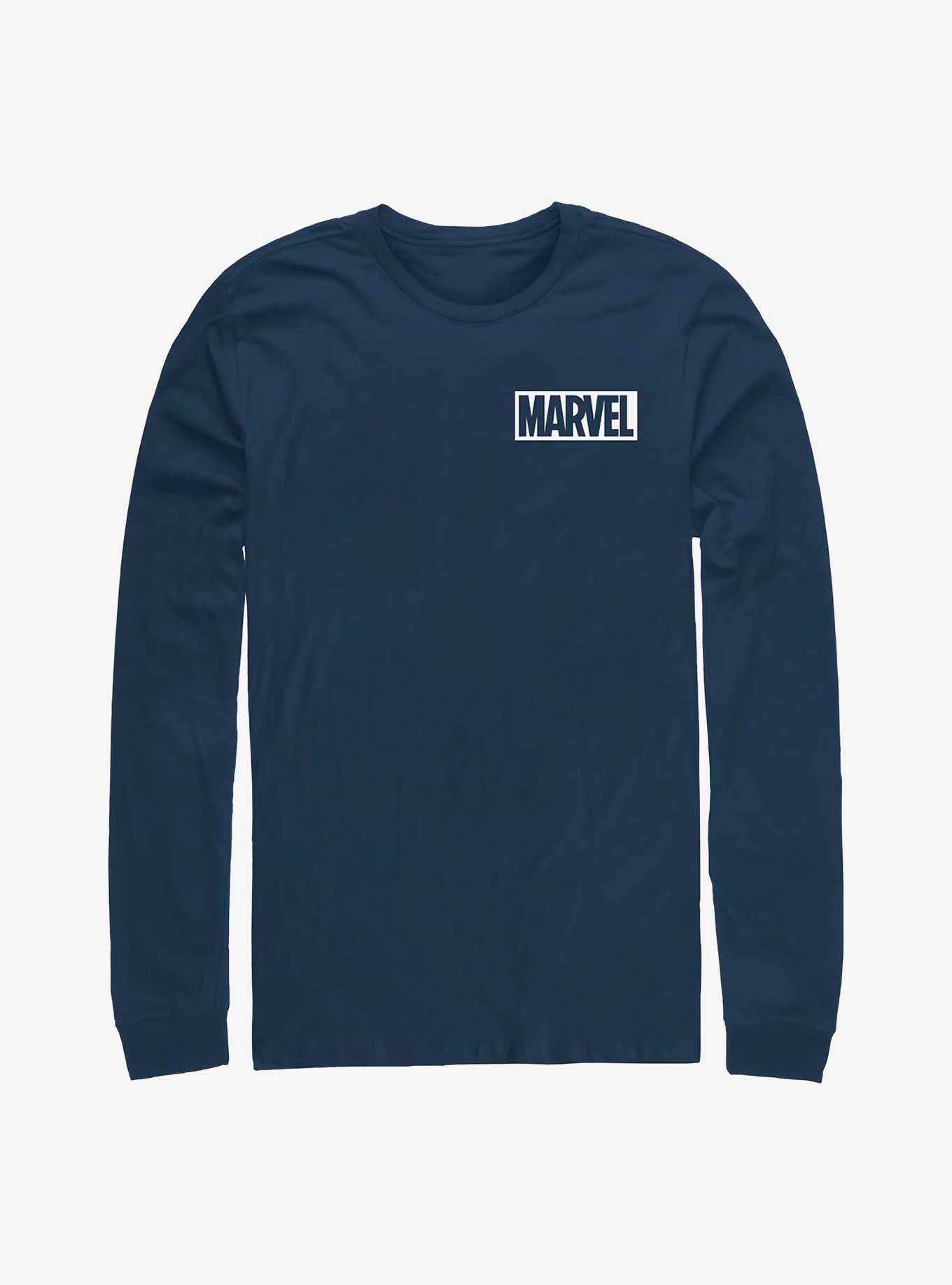 Marvel Pocket Logo Long-Sleeve T-Shirt, NAVY, hi-res