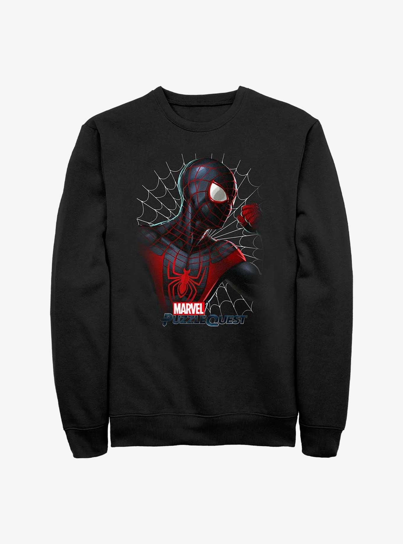 Marvel Spider-Man Miles Morales Profile Sweatshirt, BLACK, hi-res