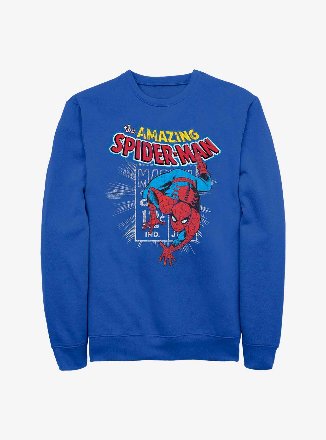 Marvel Spider-Man Spidey Crawl Sweatshirt, ROYAL, hi-res