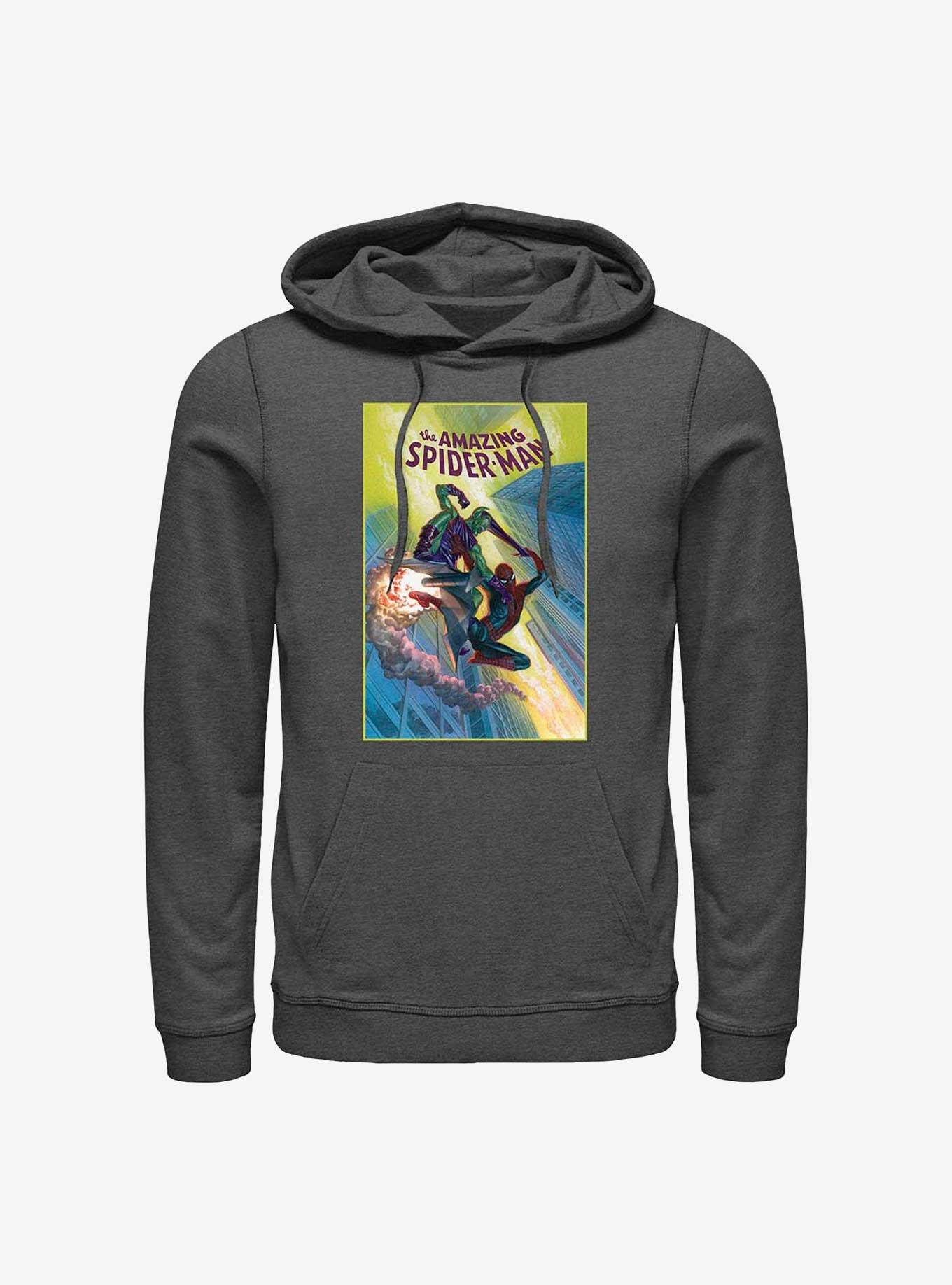 Marvel Spider-Man Green Goblin Fight Hoodie, CHAR HTR, hi-res