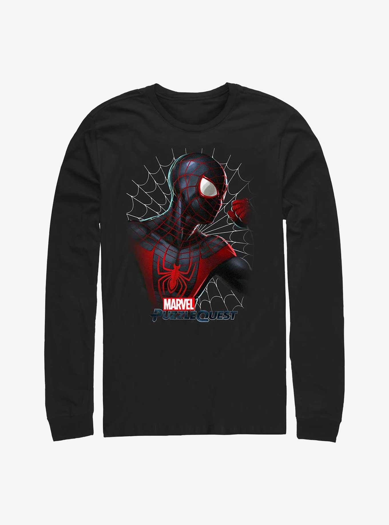 Marvel Spider-Man Miles Morales Profile Long-Sleeve T-Shirt