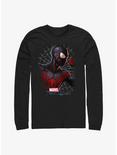 Marvel Spider-Man Miles Morales Profile Long-Sleeve T-Shirt, BLACK, hi-res