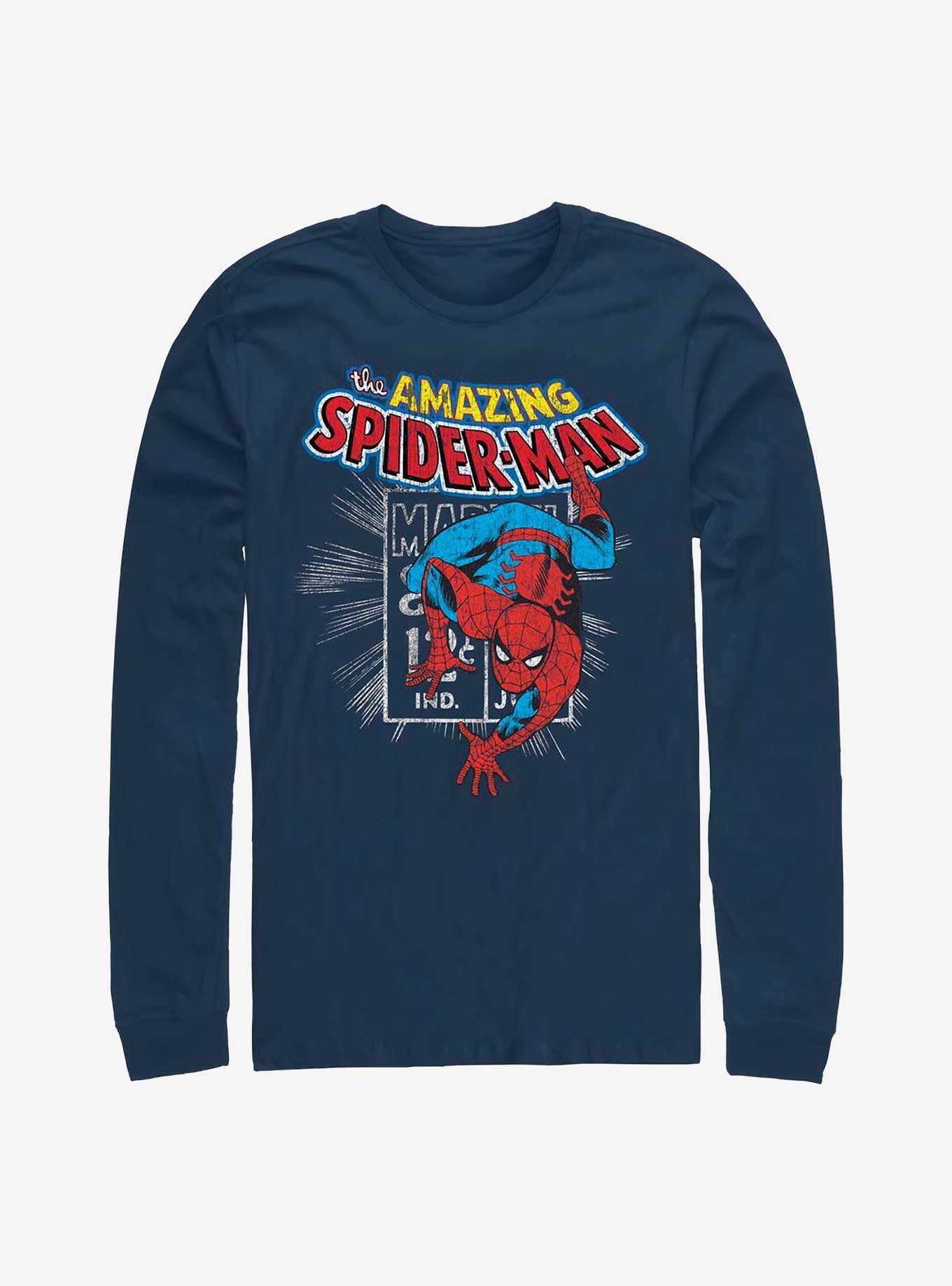 Marvel Spider-Man Spidey Crawl Long-Sleeve T-Shirt, NAVY, hi-res