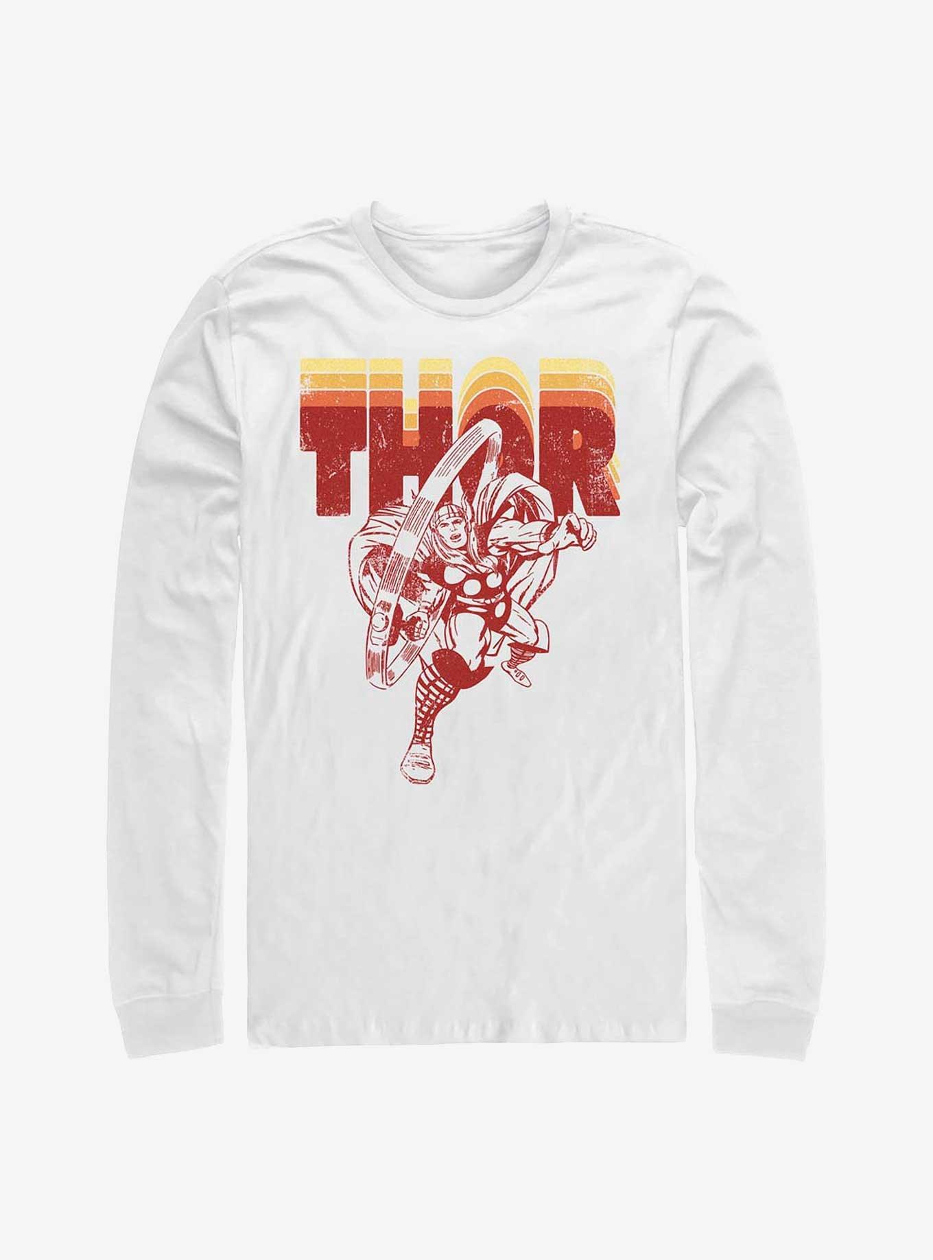 Marvel Thor Retro Thor Long-Sleeve T-Shirt, WHITE, hi-res