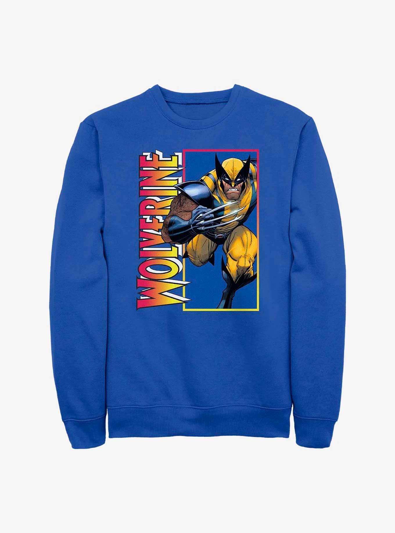 Marvel Wolverine Classic Wolverine Sweatshirt, ROYAL, hi-res