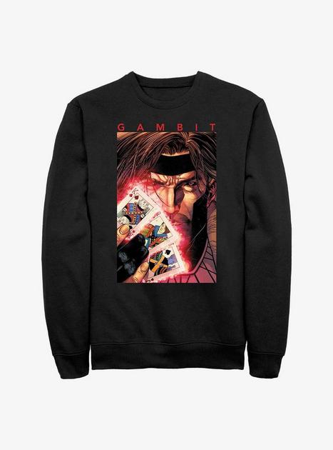 Marvel X-Men Gambit Honor Cards Sweatshirt - BLACK | Hot Topic