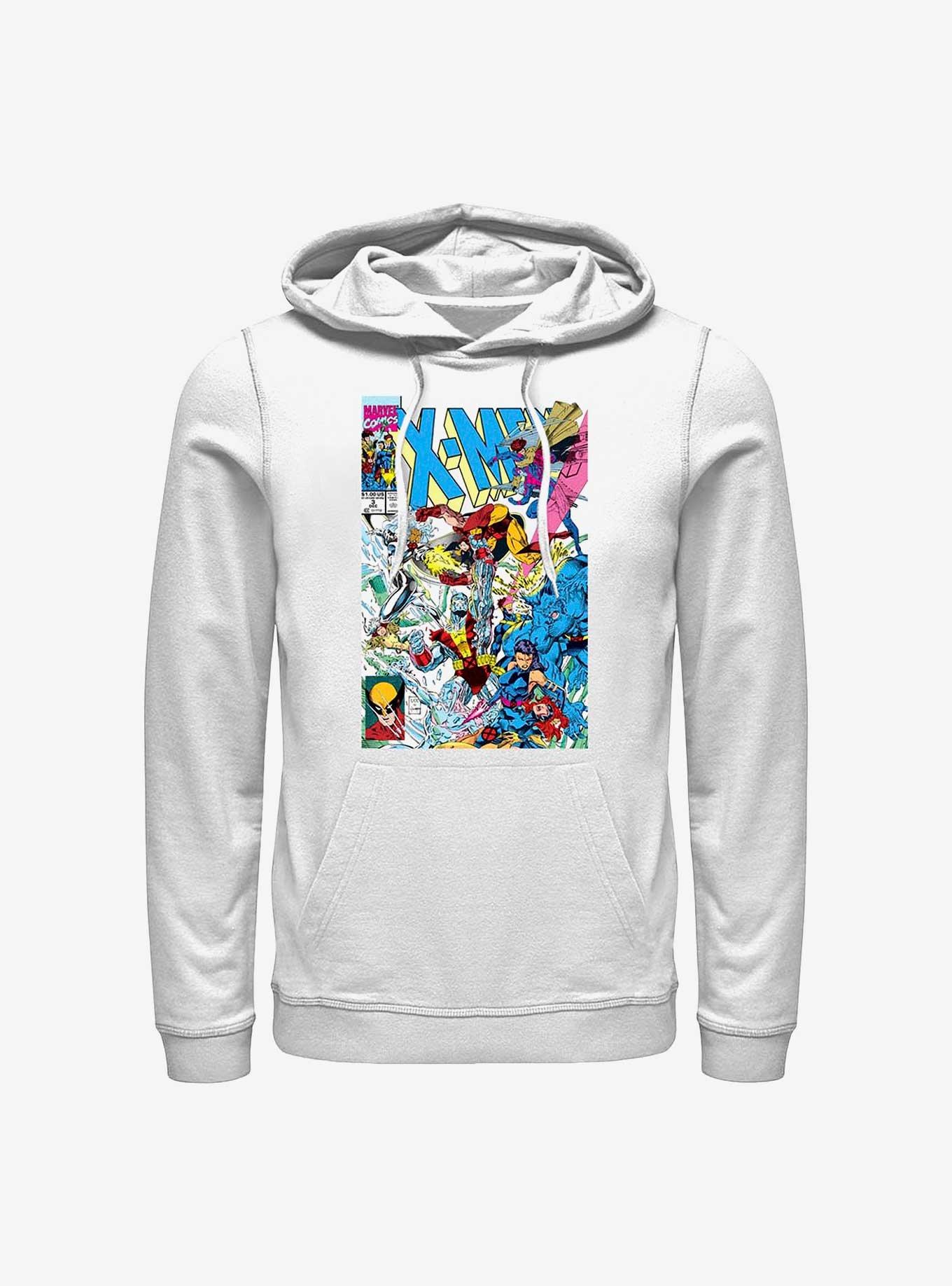 Marvel X-Men Blast Comic Cover Hoodie, WHITE, hi-res