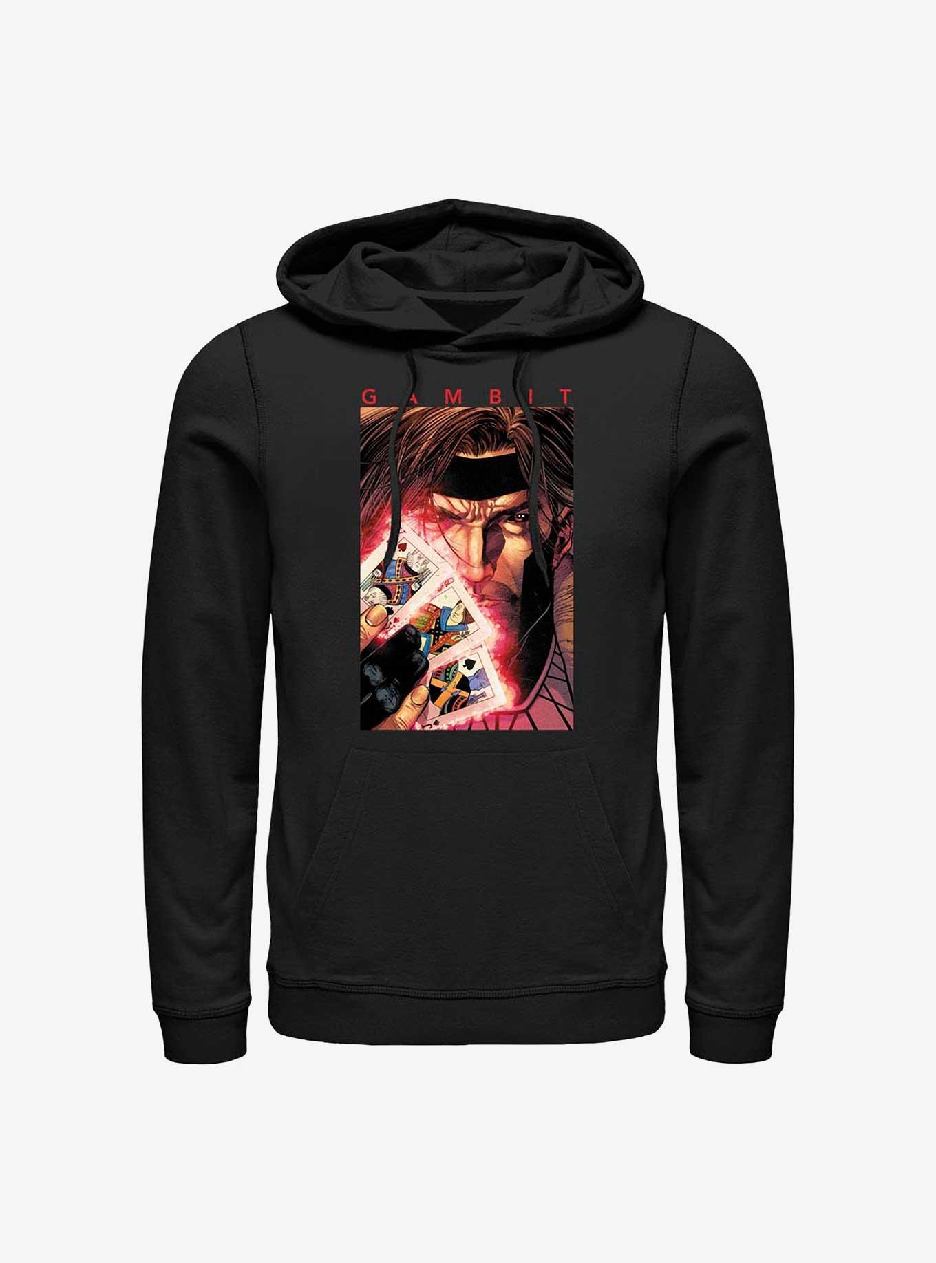 Marvel X-Men Gambit Honor Cards Hoodie, BLACK, hi-res