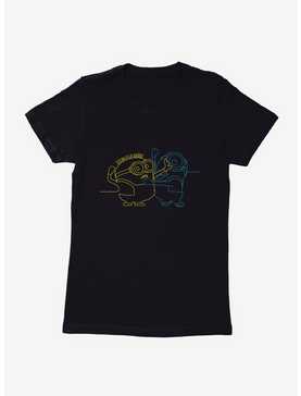 Minions Fighting Single Line Art Womens T-Shirt, , hi-res