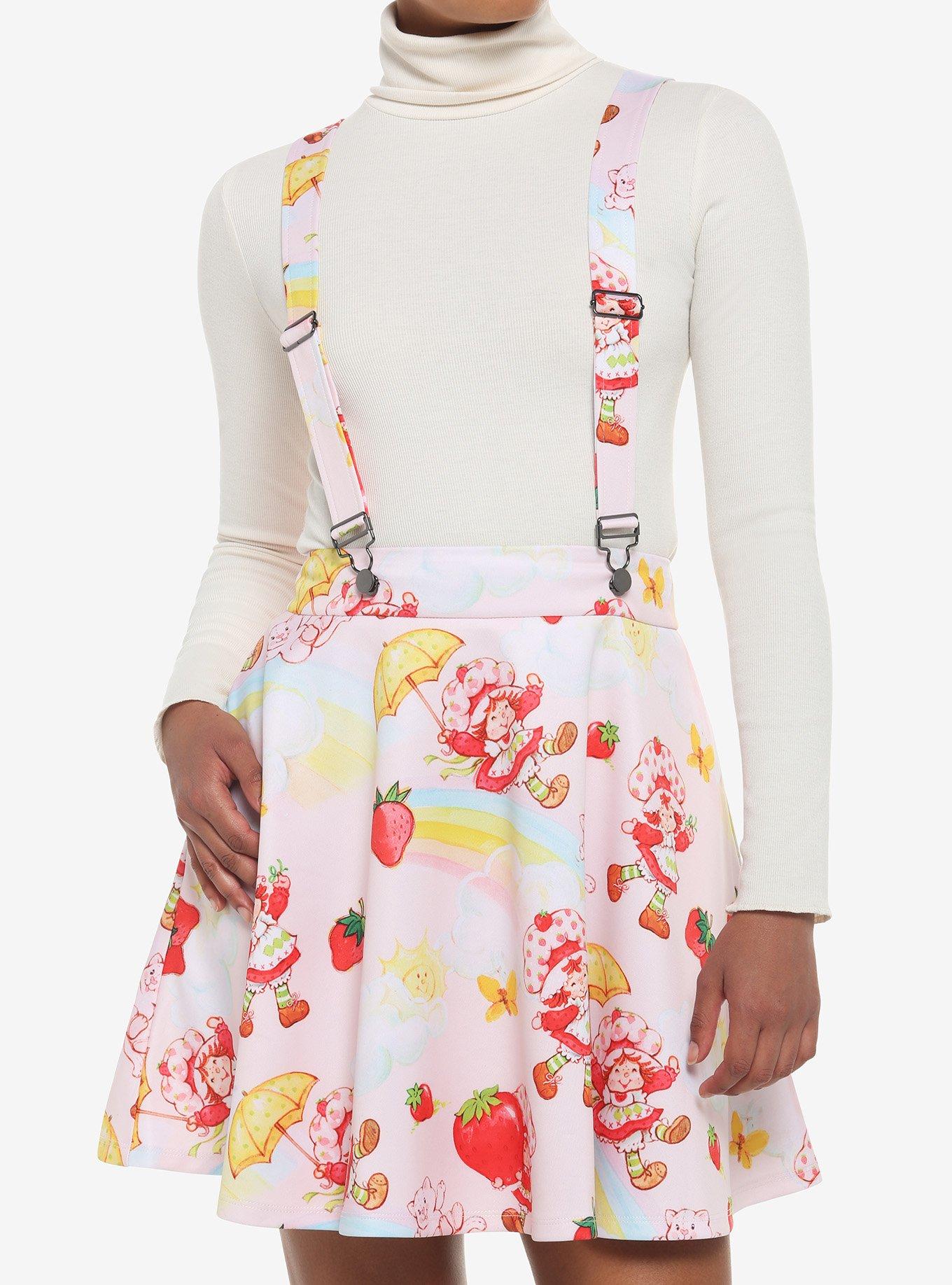 Strawberry Shortcake Suspender Skirt, MULTI, hi-res