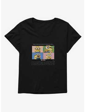Minions Funny Background Womens T-Shirt Plus Size, , hi-res