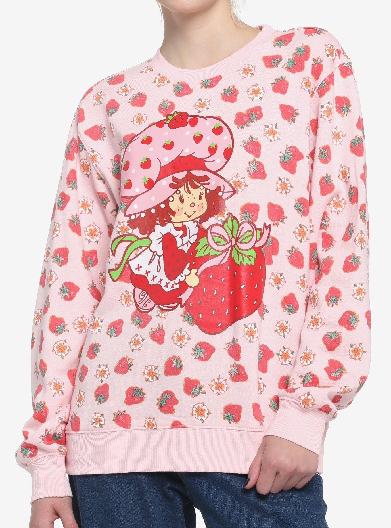 Strawberry Shortcake Flowers & Strawberries Girls Sweatshirt, MULTI, hi-res