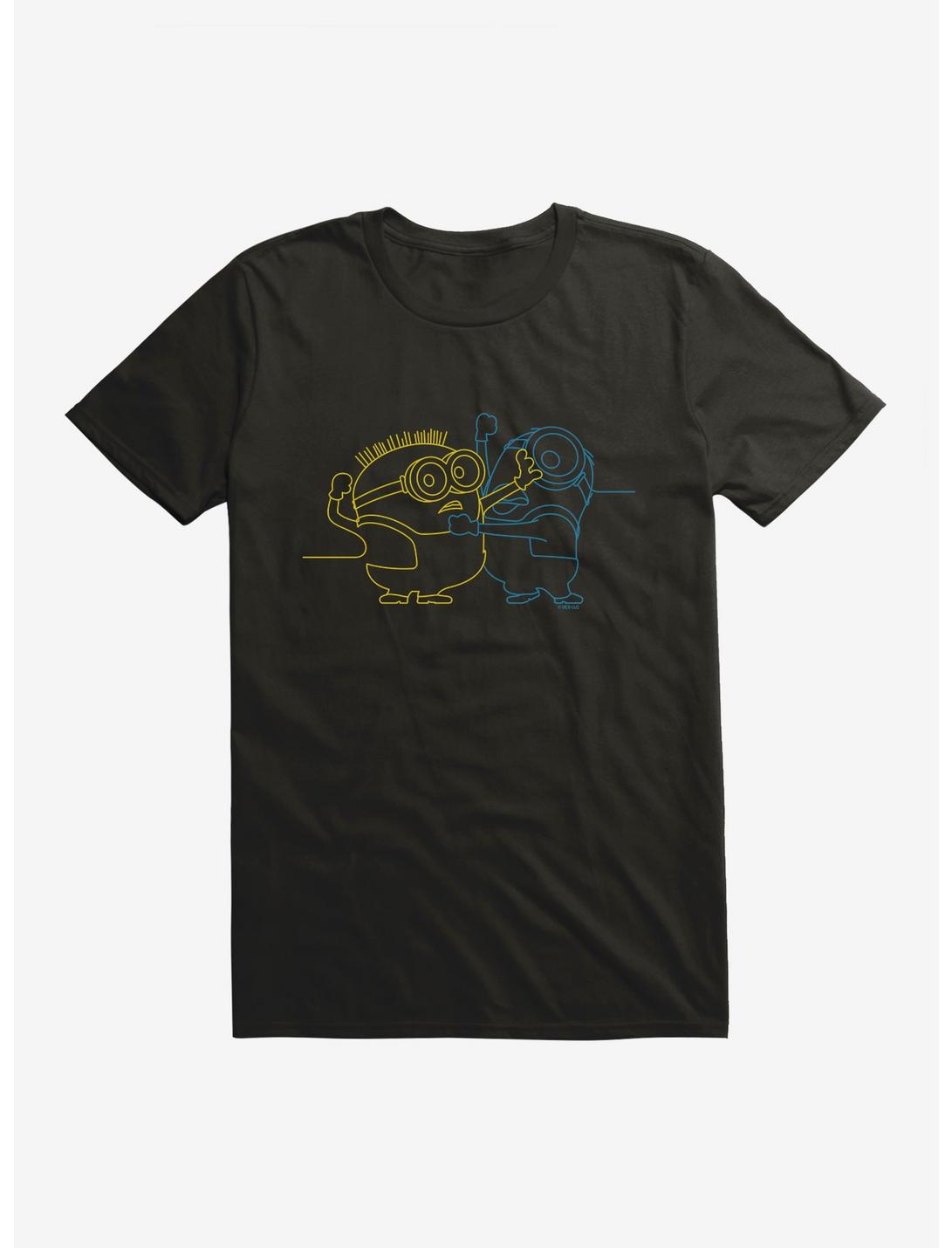 Minions Fighting Single Line Art T-Shirt, , hi-res